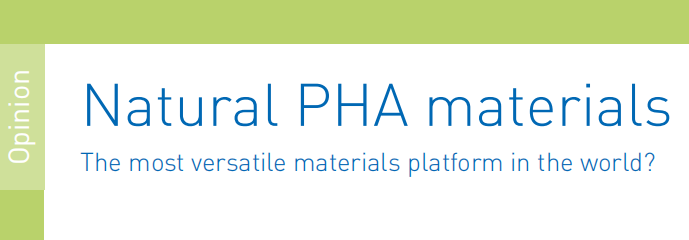 天然PHA材料的多功能性应用