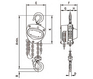 VS I, 500-3VS I, 500-3000 kg, single chain