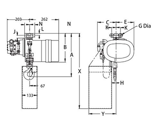 KALC suspension handle type