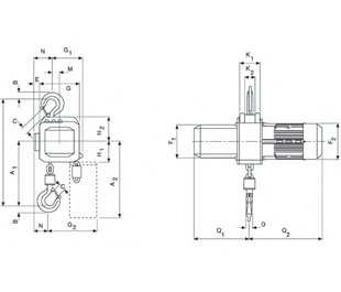 CPE (F) hook type, 1600-3000 kg