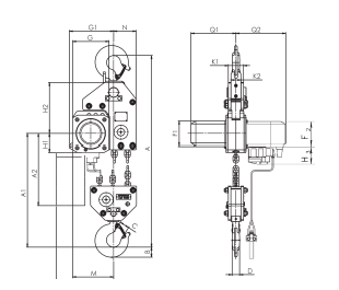 CPA ATEX hook type, 7500 kg, triple chain