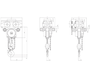 Yalelit ITP/TG ATEX.5000 kg. Double chain